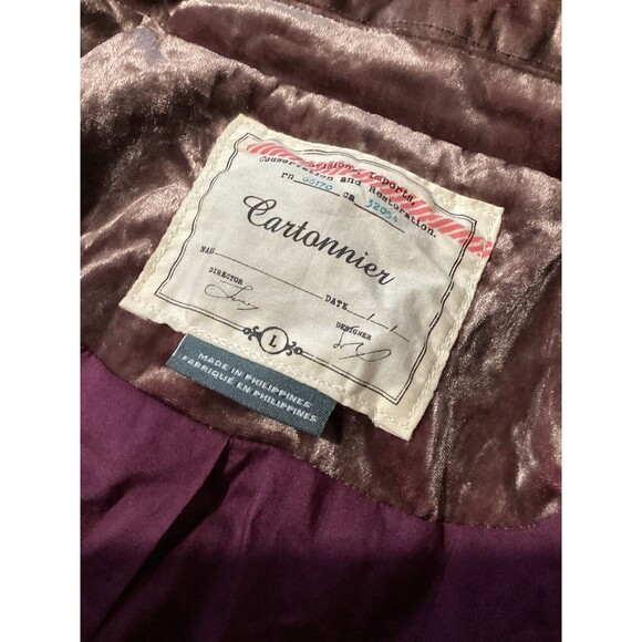 Anthropologie Cartonnier Velvet Blazer Mauve Size Large - Picture 10 of 11